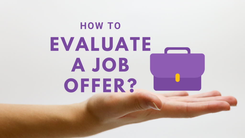 Evaluate a Job Offer