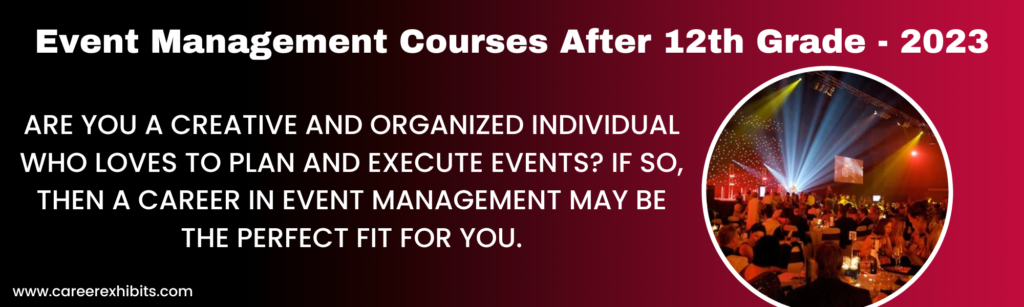 Event Management Courses After 12th