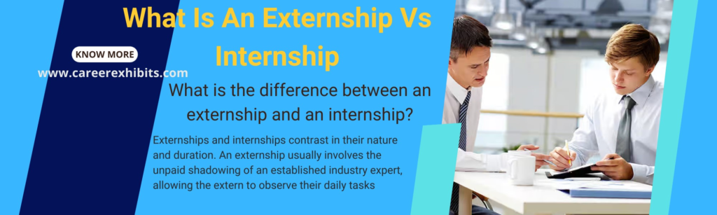 What Is An Externship Vs Internship