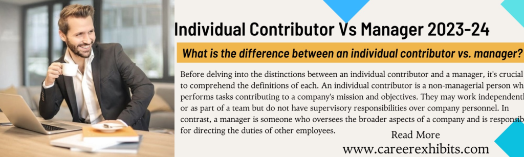 Individual Contributor Vs Manager